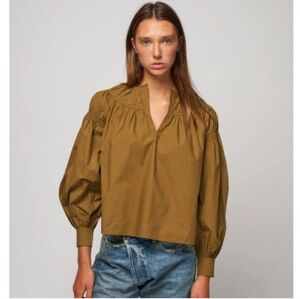 Ulla Johnson Ora Blouse In Willow 6 NWT